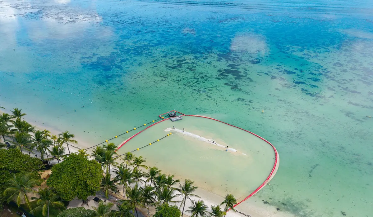 “Espace Pur” fait le point sur le chantier de stabilisation de la plage Trou aux Biches Beachcomber Golf Resort & Spa